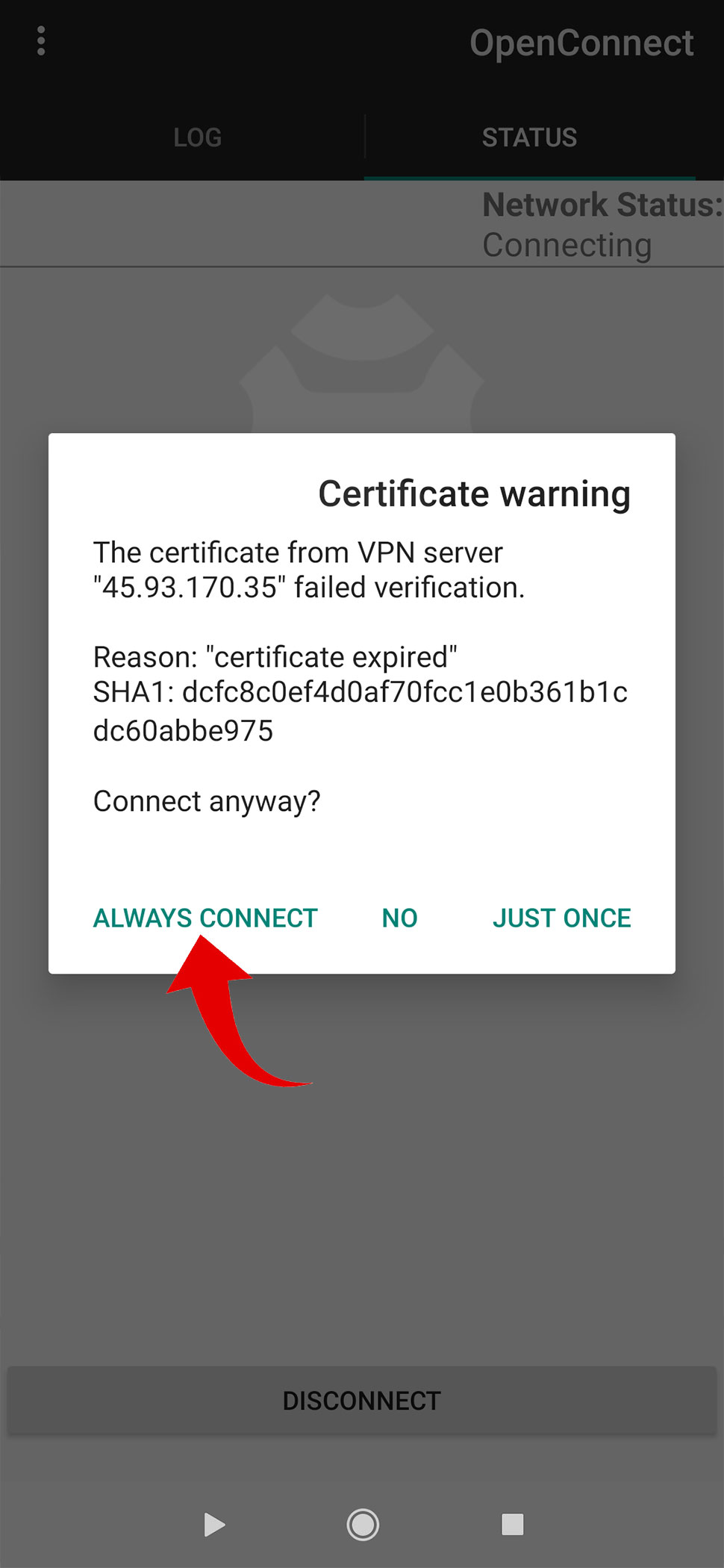 ساخت کانفیگ openconnect